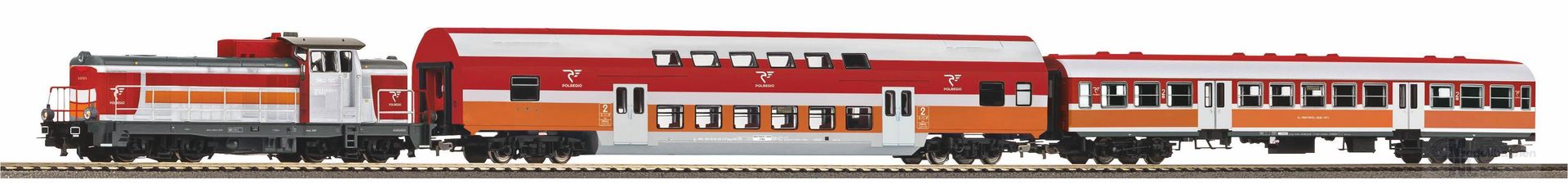 Piko 57114 - Startset Diesellok Sm42 & 2 Personenwagen PKP Ep.VI H0/GL