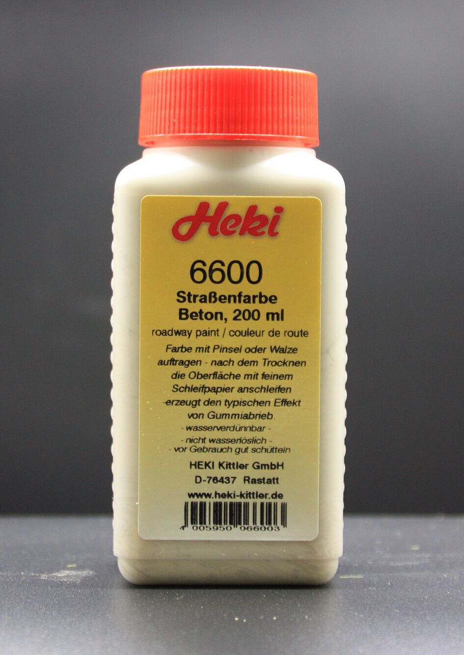 Heki 6600 - Straßenfarbe Beton 200 ml