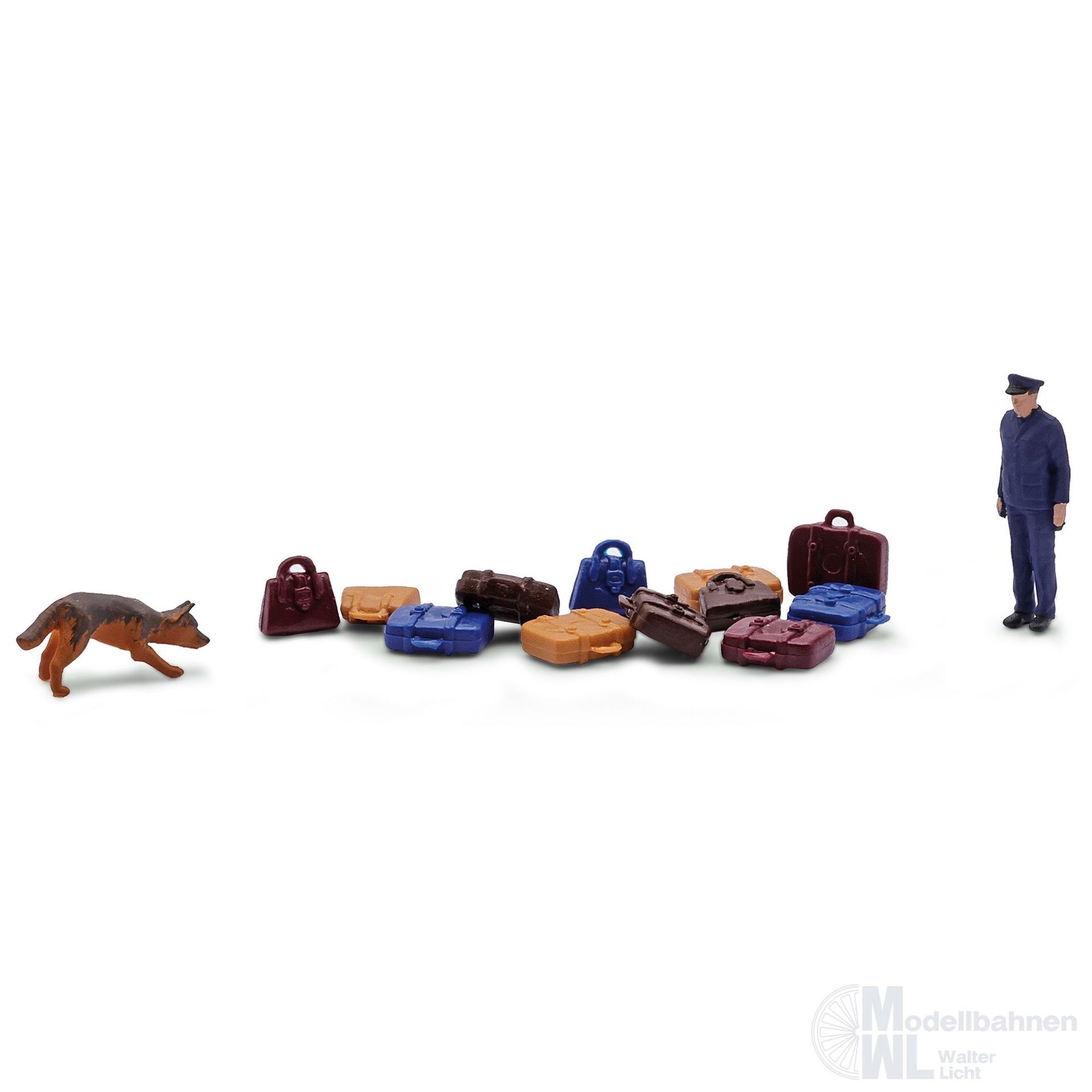 Busch 79873 - Action Set:Bundespolizei mit Spürhund H0 1:87