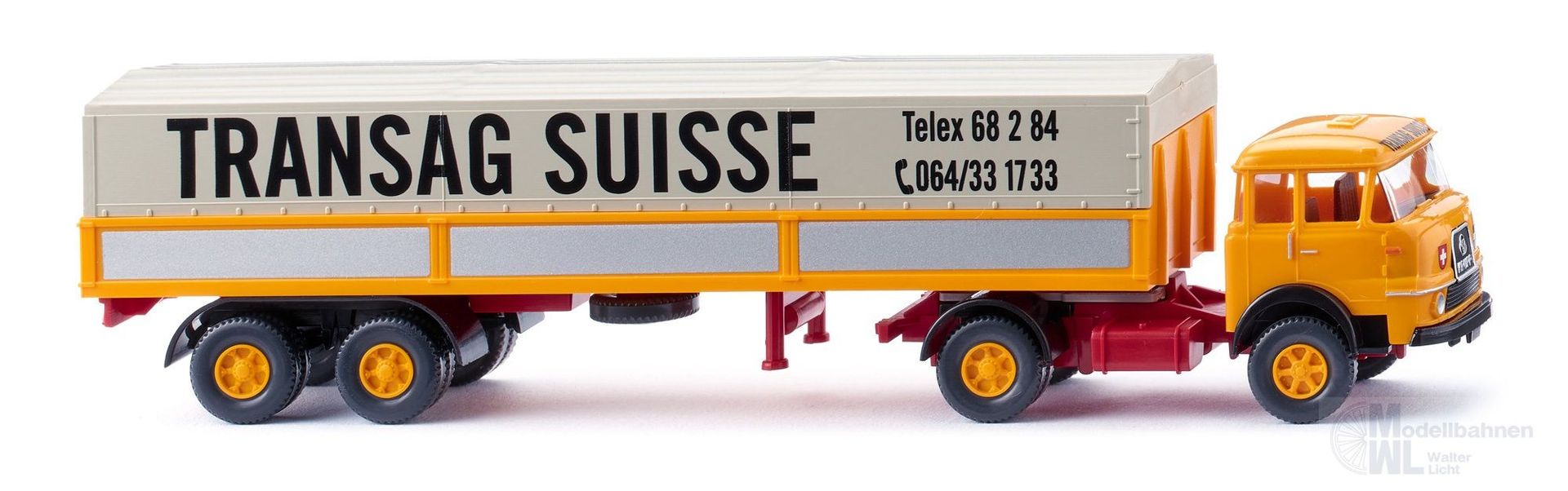 Wiking 051503 - Pritschensattelzug Krupp 806 Transag Suisee H0 1:87