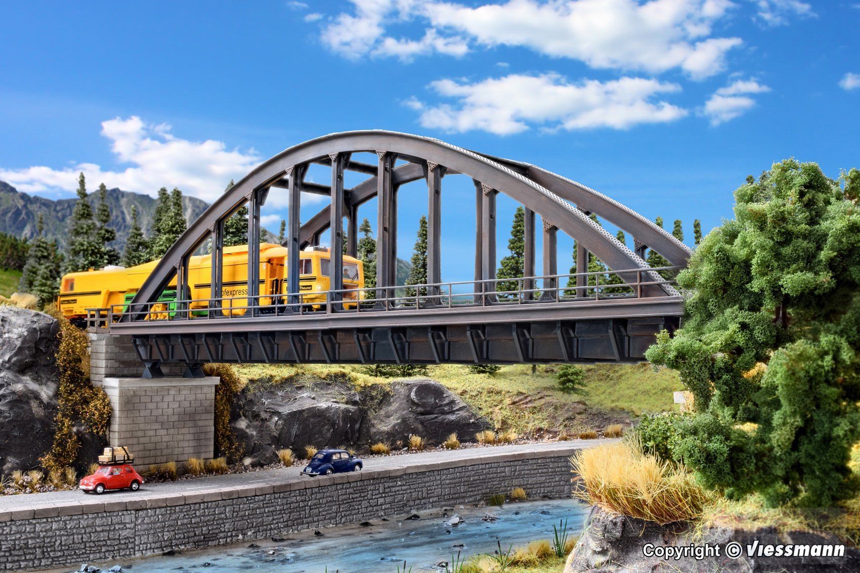 Vollmer 42553 - Stahlbogenbrücke gerade H0 1:87