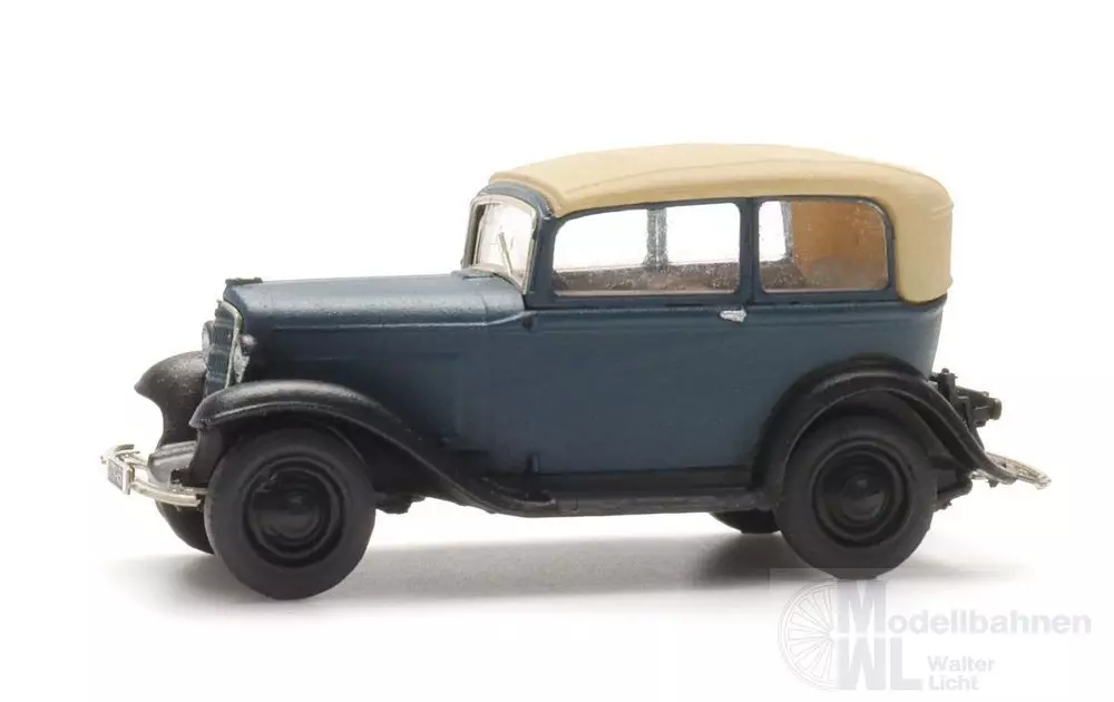 ARTITEC b.v. 312.046 - Opel P4 Dach geschlossen blau Fertigmodell 1:120