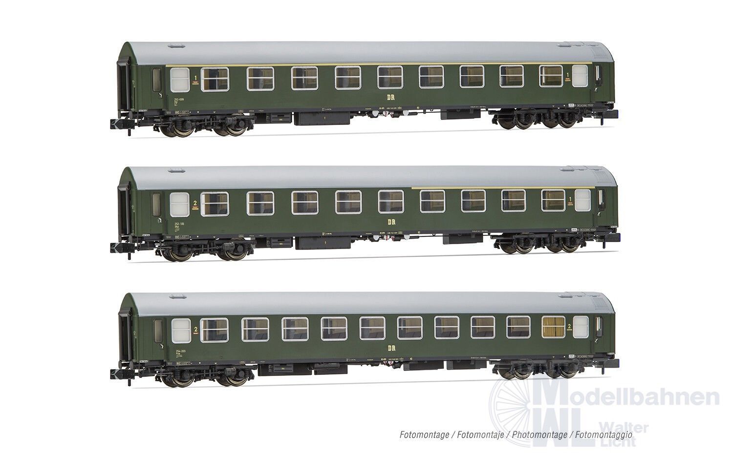 Arnold 4421 - Personenwagen Set DR Ep.III 3.tlg. N 1:160