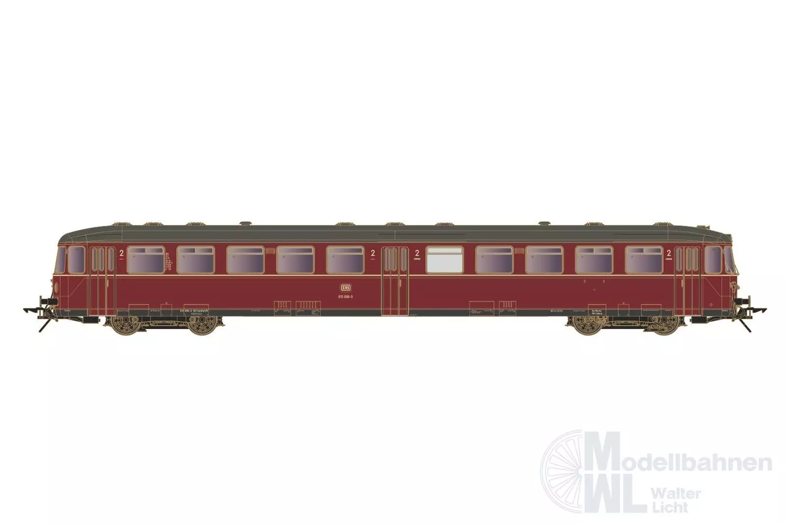 Lenz 40416-02 - Beiwagen BR 815 DB Ep.IV rot Spur 0