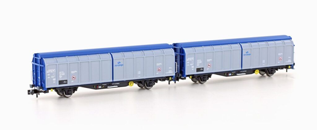 Hobbytrain 24680 - Schiebewandwagen Set PKP Cargo Ep.VI Hibbllns 2.tlg. N 1:160