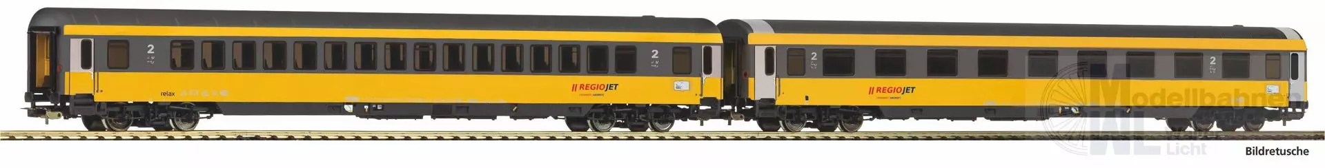 Piko 28323 - Personenwagen Set Regiojet Ep.VI 2.tlg. H0/GL