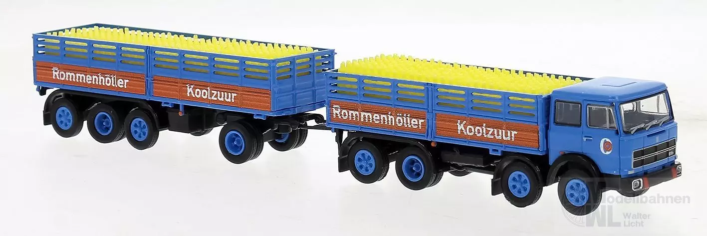 Brekina 58539 - Fiat 691 Hängerzug Rommenhöller (NL) mit Ladegut H0 1:87