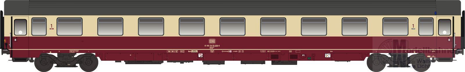 Jägerndorfer Modellbahn 46174 - Personenwagen DB Ep.IV Avmz 207 1.Kl. H0/GL
