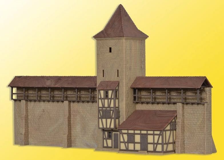 Kibri 37108 - Wehrturm mit Mauer in Rothenburg N 1:160