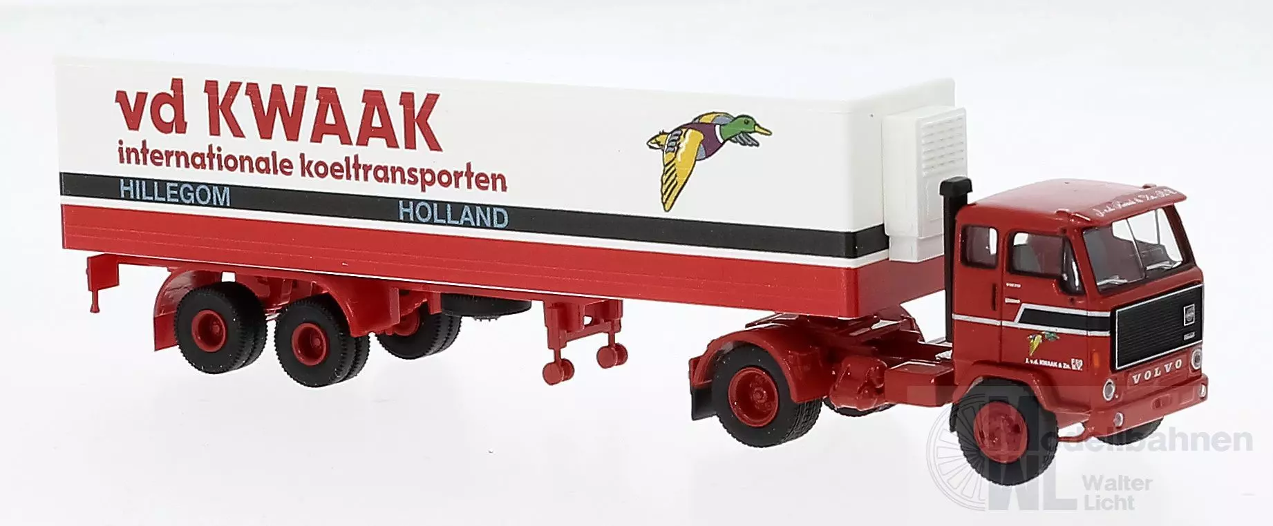 Brekina 85688 - Volvo F89 Koffersattelzug Kwak modern (NL) H0 1:87