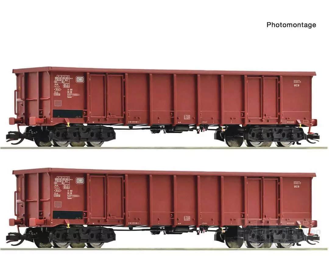 Roco 6680016 - Güterwagen Set DB Ep.IV Eanos 2.tlg. TT 1:120