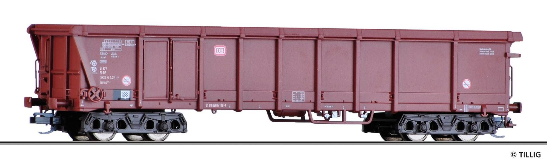 Tillig 15721 - Rolldachwagen DB Ep.IV Tamns 893 TT 1:120