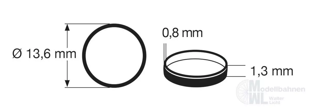 Fleischmann 648004 - Haftringsatz H0 10 Stück