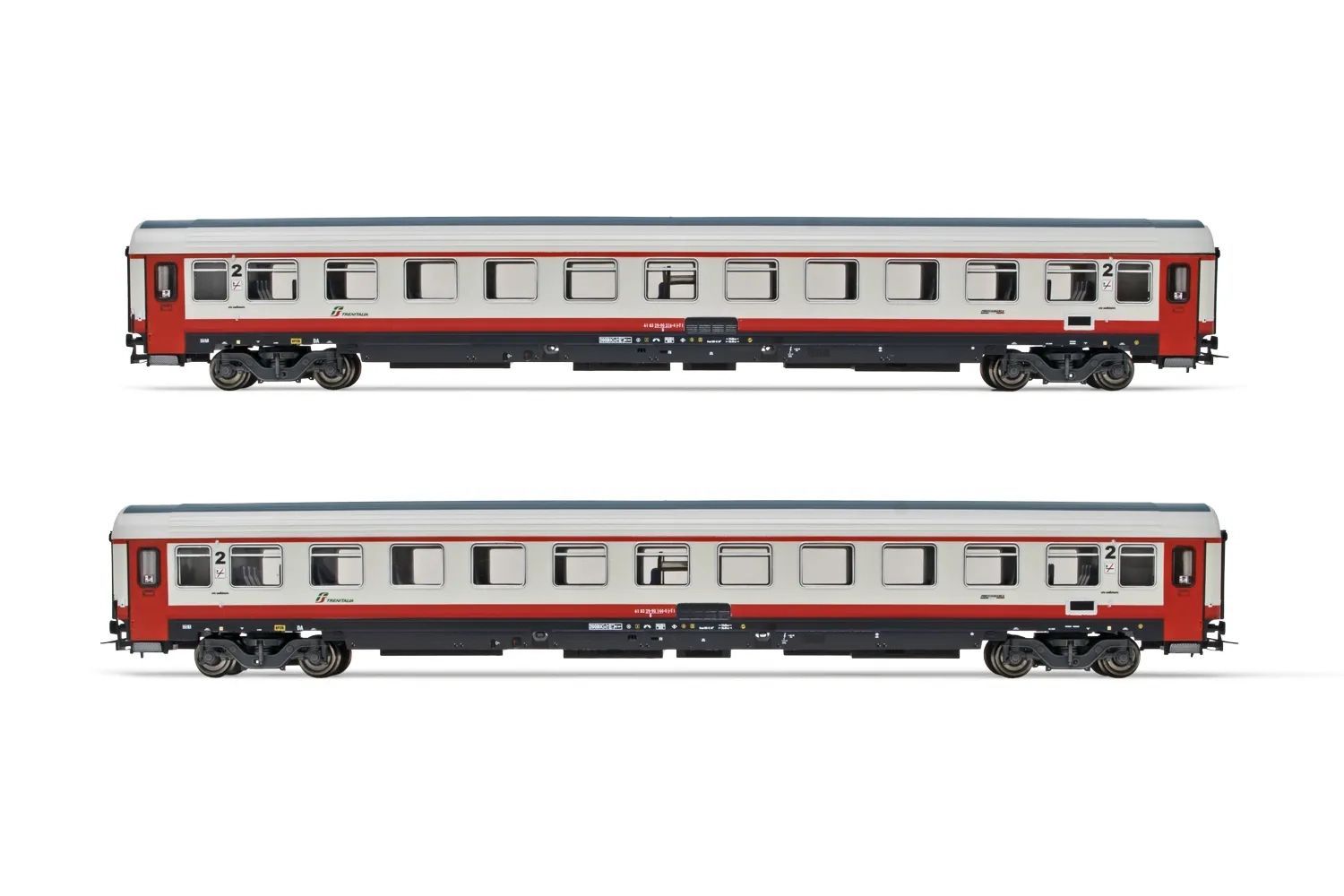 Rivarossi 4355 - Personenwagen Set FS Ep.VI 2.tlg. Frecciabianca H0/GL