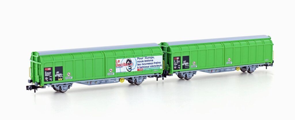 Hobbytrain 24664 - Schiebewandwagen Set SBB Cargo grün 2.tlg. N 1:160