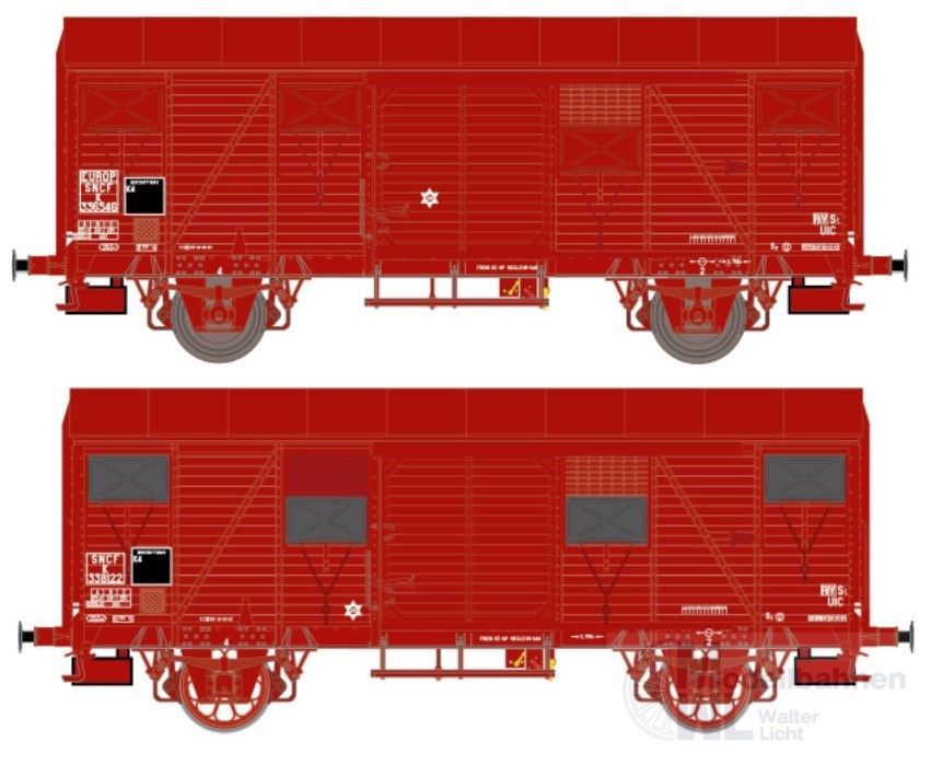 Exact Train 20925 - Güterwagen Set SNCF Ep.IV Typ GS 2.tlg. H0/GL