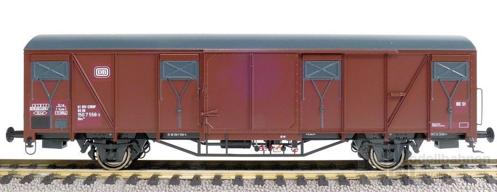 Exact Train 23106 - DB Gbs 254 Güterwagen mit DB- Emblem mit Farbflächen H0/GL