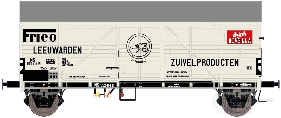 Exact Train 23748 - Güterwagen gedeckt NS Ep.III Bremen Rivella H0/GL