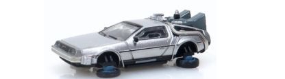 NPE NA88218 - DeLorean Zeitmaschine fliegend mit grauer Inneneinrichtung H0 1:87