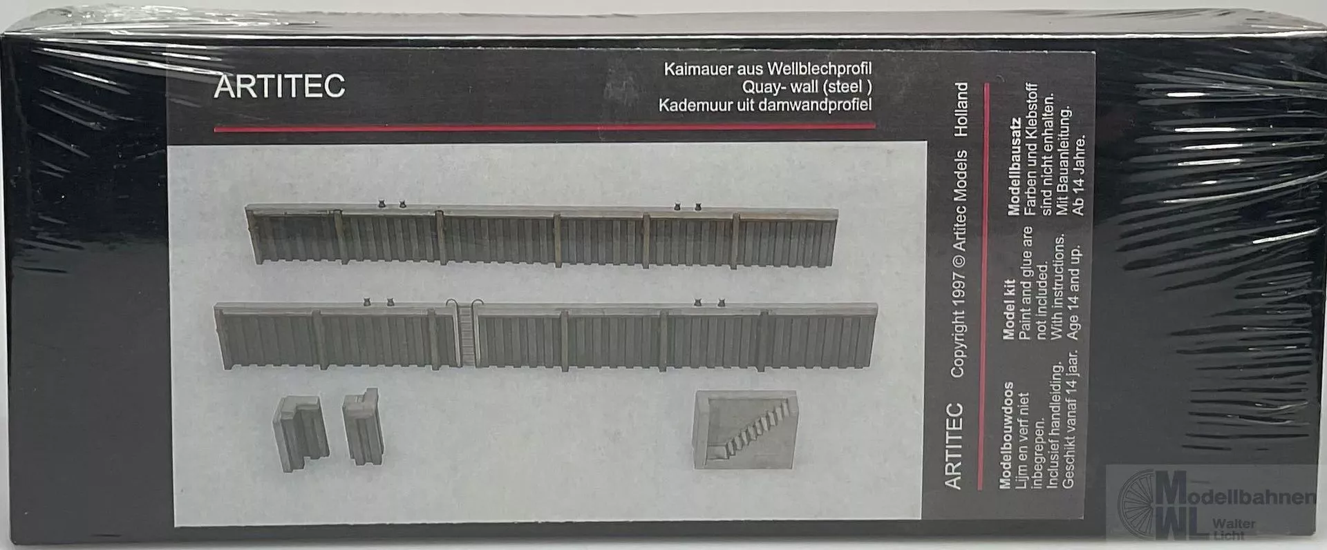 ARTITEC b.v. 10144 - Kaimauer aus Spundwand H0 1:87