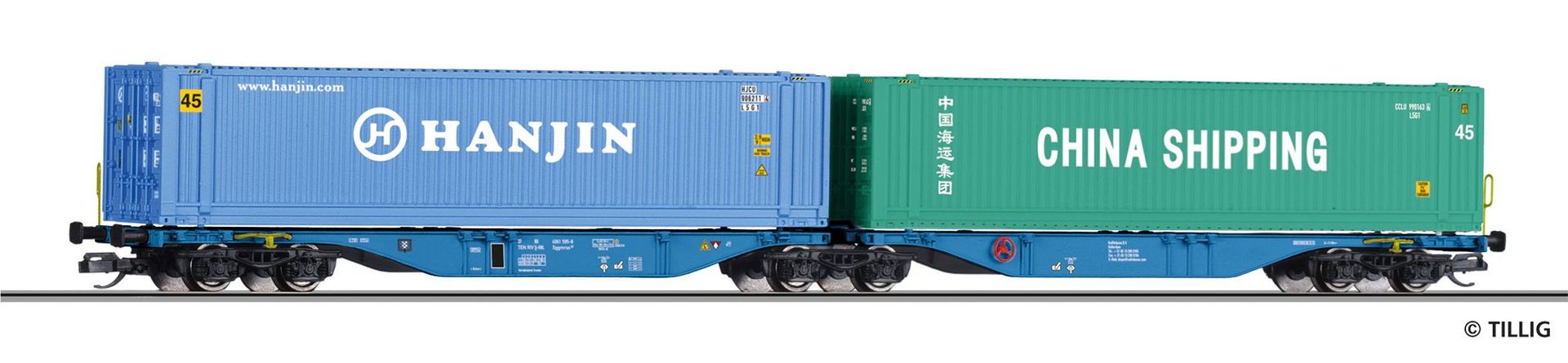 Tillig 18066 - Containertragwagen Rail Re Lease B.V. Ep.VI TT 1:120