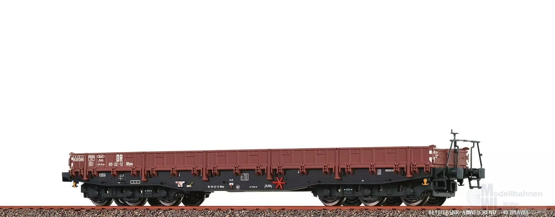 Brawa 47578 - Schwerlastwagen DR Ep.III Rrym H0/GL