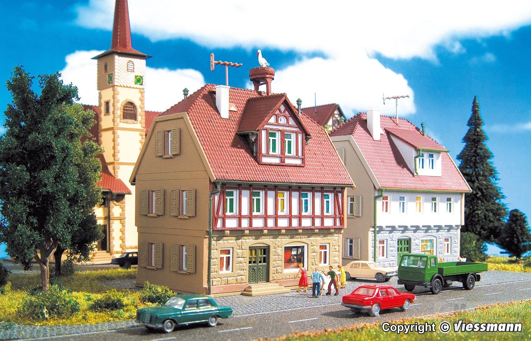 Vollmer 47643 - Wohnhaus mit Storchennest N 1:160