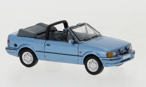 PCX-Models 870158 - Ford Escort IV Cabriolet metallic hellblau 1986 H0 1:87