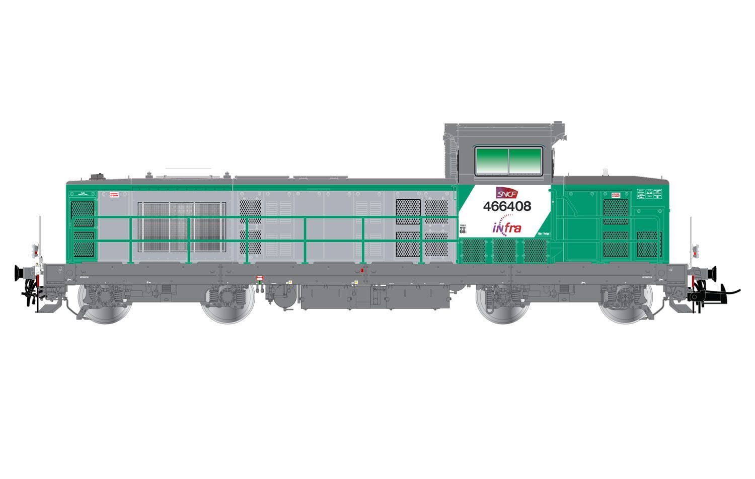 Jouef 2442 - Diesellok BB 666407 SNCF Inra Ep.VI FRET H0/GL