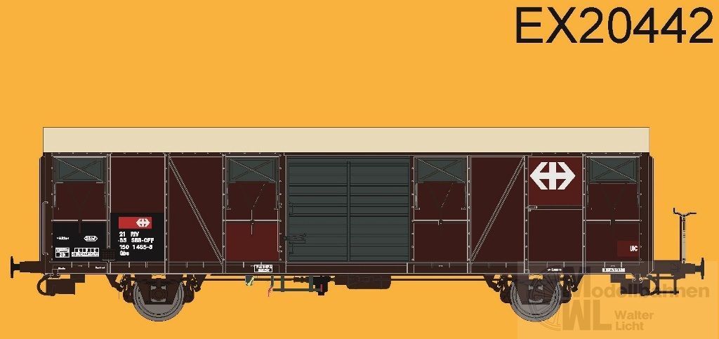 Exact Train 20442 - Güterwagen gedeckt SBB Ep.VI Betr.Nr. 3 H0/GL