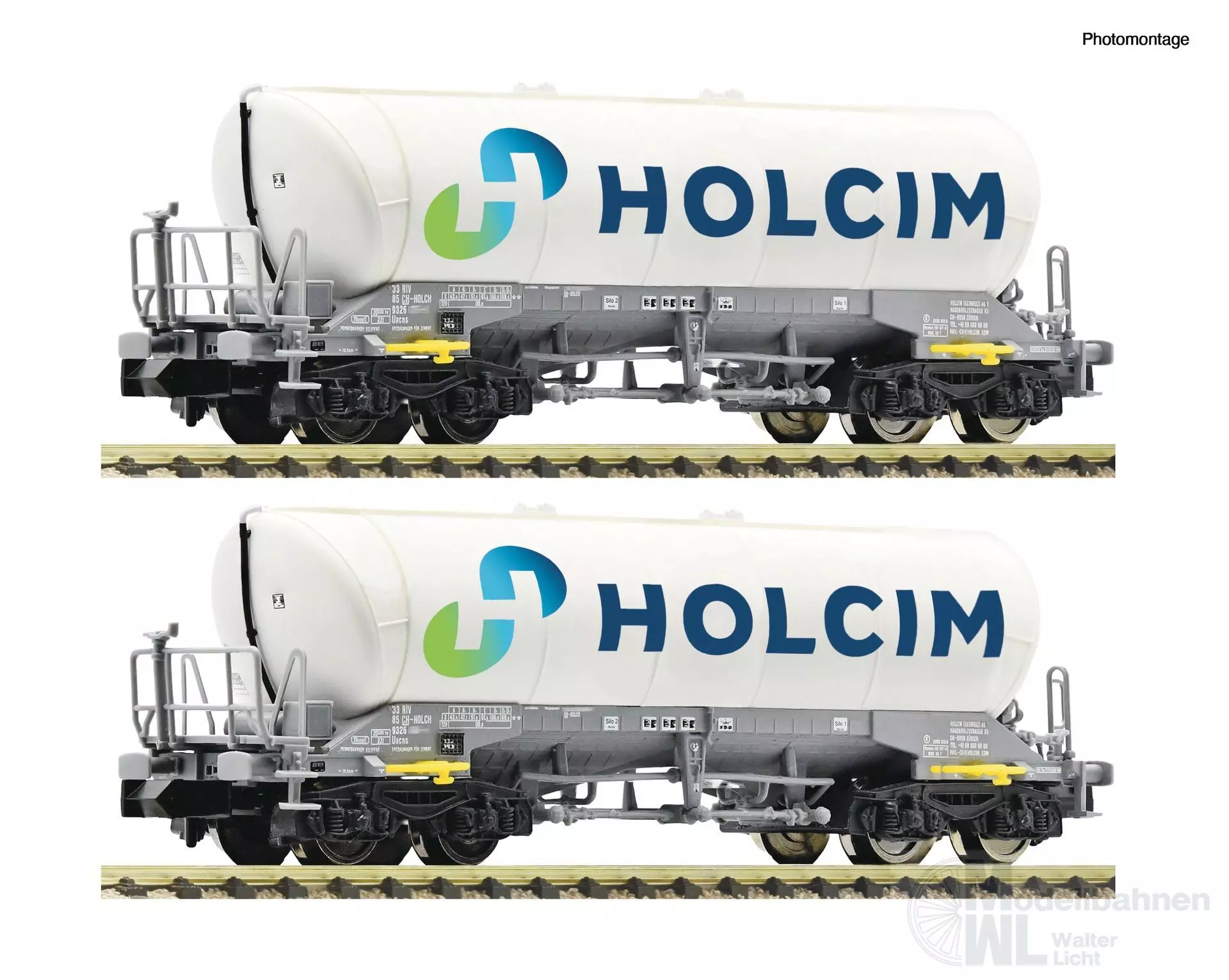 Fleischmann 6660047 - Silowagen Set Holcim Ep.VI 2.tlg. N 1:160