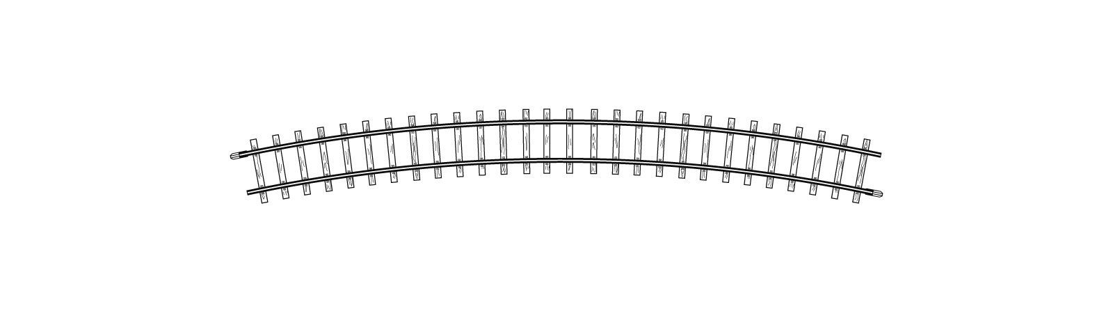 Bemo 4276000 - Gleis gebogen R 515 mm 24° H0m