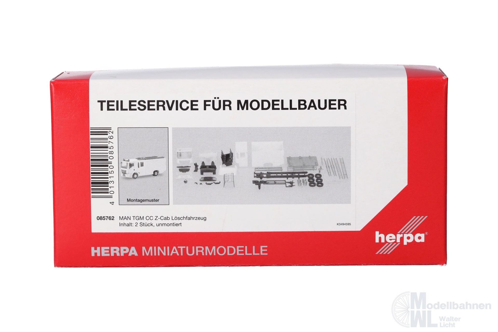 Herpa 085762 - Teileservice MAN TGM CC Z-Cab Löschfahrzeug H0 1:87
