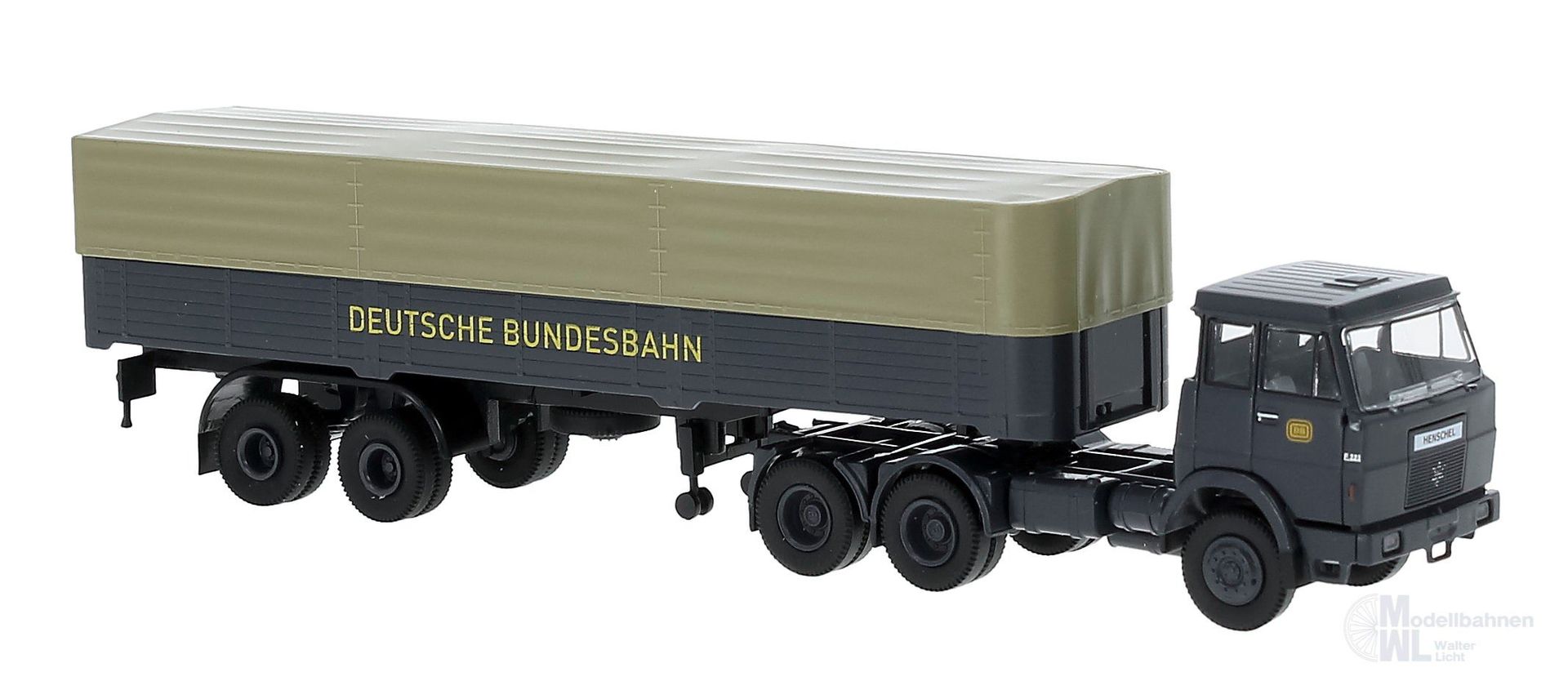 Brekina 82261 - Henschel F161 Pritsche/Plane-SZ der Deutschen Bundesbahn H0 1:87