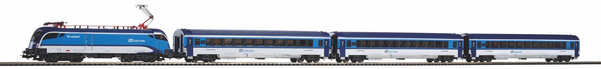 Piko 57179 - Startset E-Lok Railjet CD Ep.V A-Gleis mit Bettung H0/GL