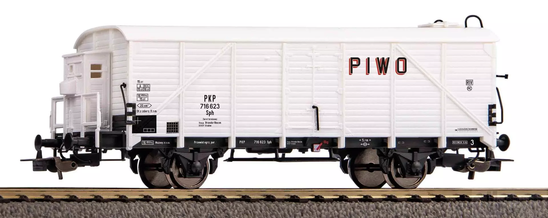 Piko 24514 - Kühlwagen PKP Ep.III ex Gkn Berlin mit Bremserhaus H0/GL