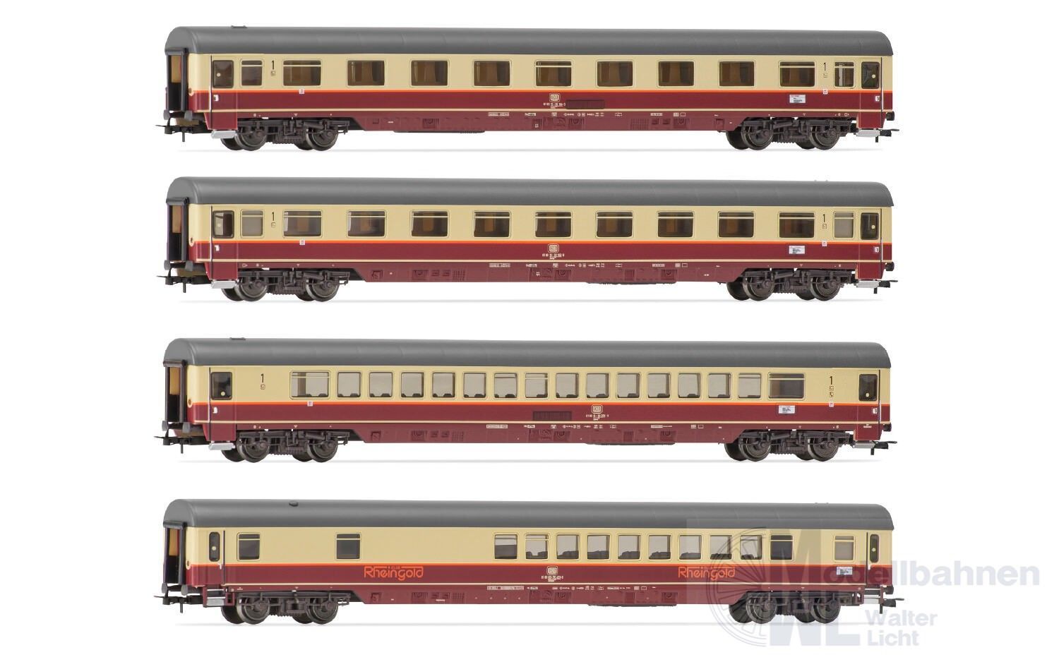 Rivarossi 4347 - Personenwagen Set DB Ep.IV TEE-Rheingold 4.tlg. Set 2 H0/GL