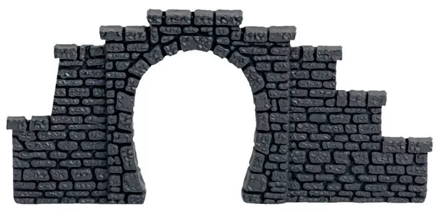 Noch 44420 - Tunnel-Portal 1-gleisig, 9 x 4 cm, 2 Stück Z 1:220