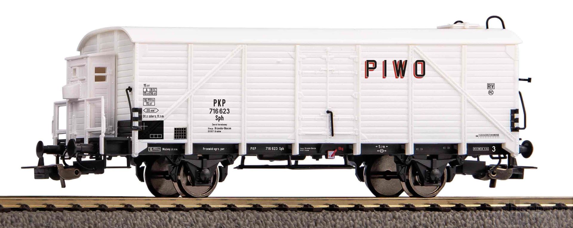 Piko 24514 - Kühlwagen PKP Ep.III ex Gkn Berlin mit Bremserhaus H0/GL