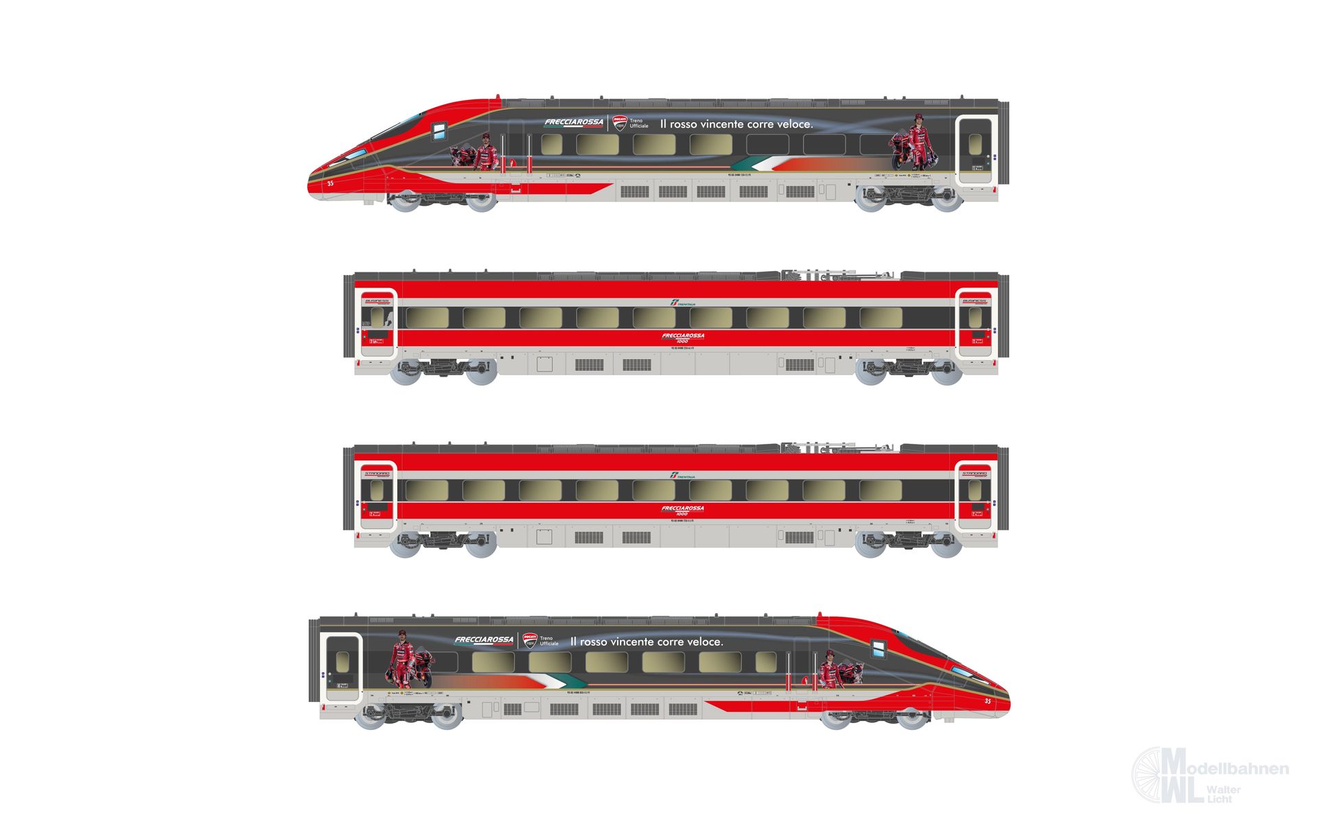 Arnold 2620D - Triebzug Frecciarossa 1000 FS Ep.VI 4.tlg. Grundeinheit Ducati N 1:160 Di