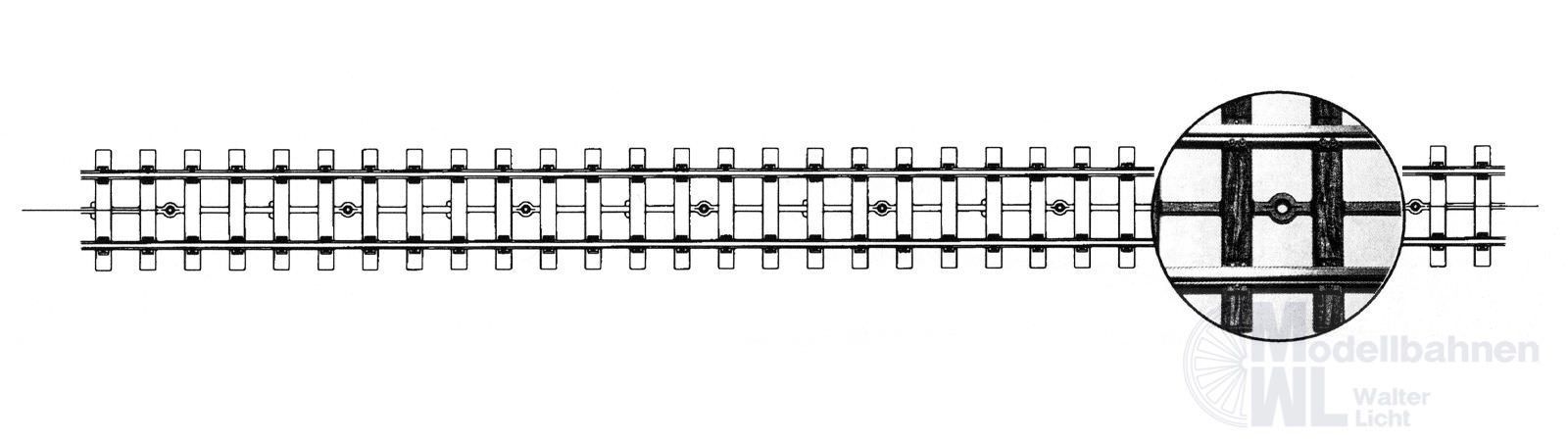 Bemo 9131000 - Flexgleis Betonschwelle Bausatz 1m Spur 22,2mm 0m