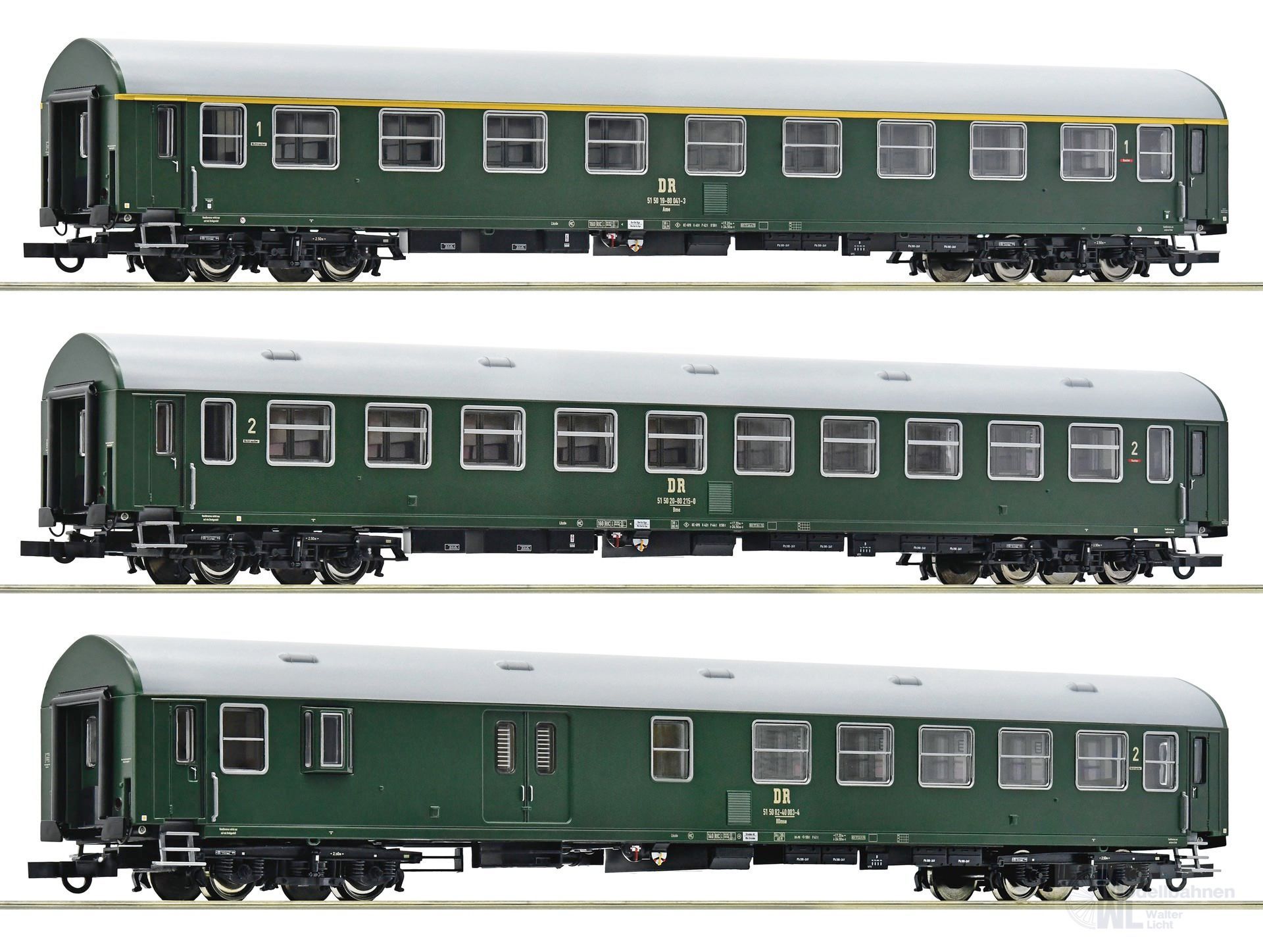 Roco 6200028 - Personenwagen Set DR Ep.IV 3.tlg. Set 1 H0/GL