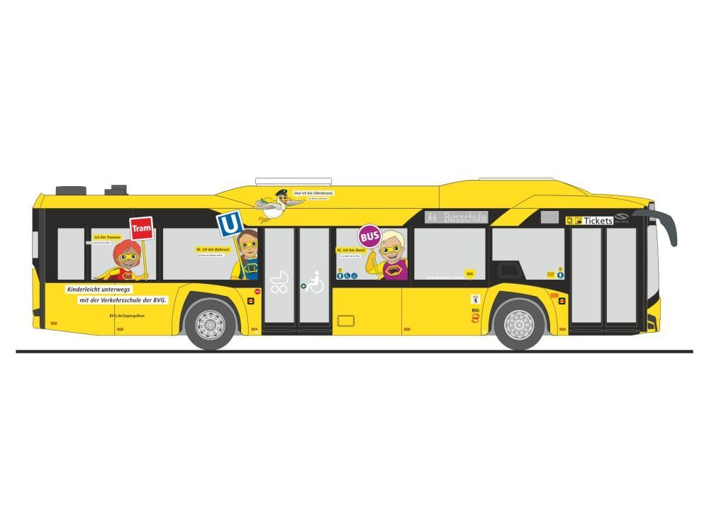 Rietze 73055 - Solaris Urbino 12 ´14 BVG - Verkehrserziehung H0 1:87