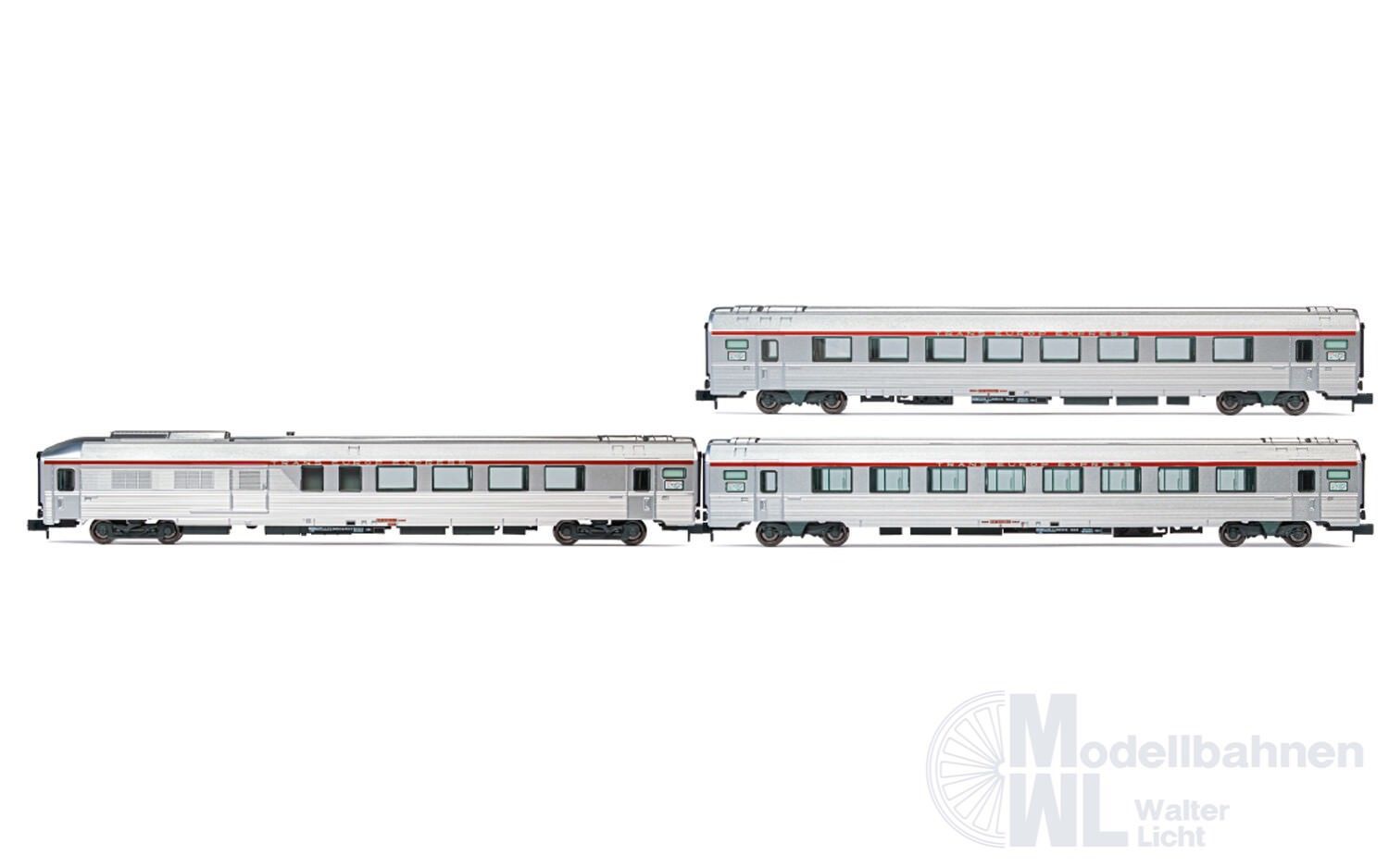 Arnold 4441 - TEE-Reisezugwagen Set SNCF Ep.IV 3.tlg. N 1:160