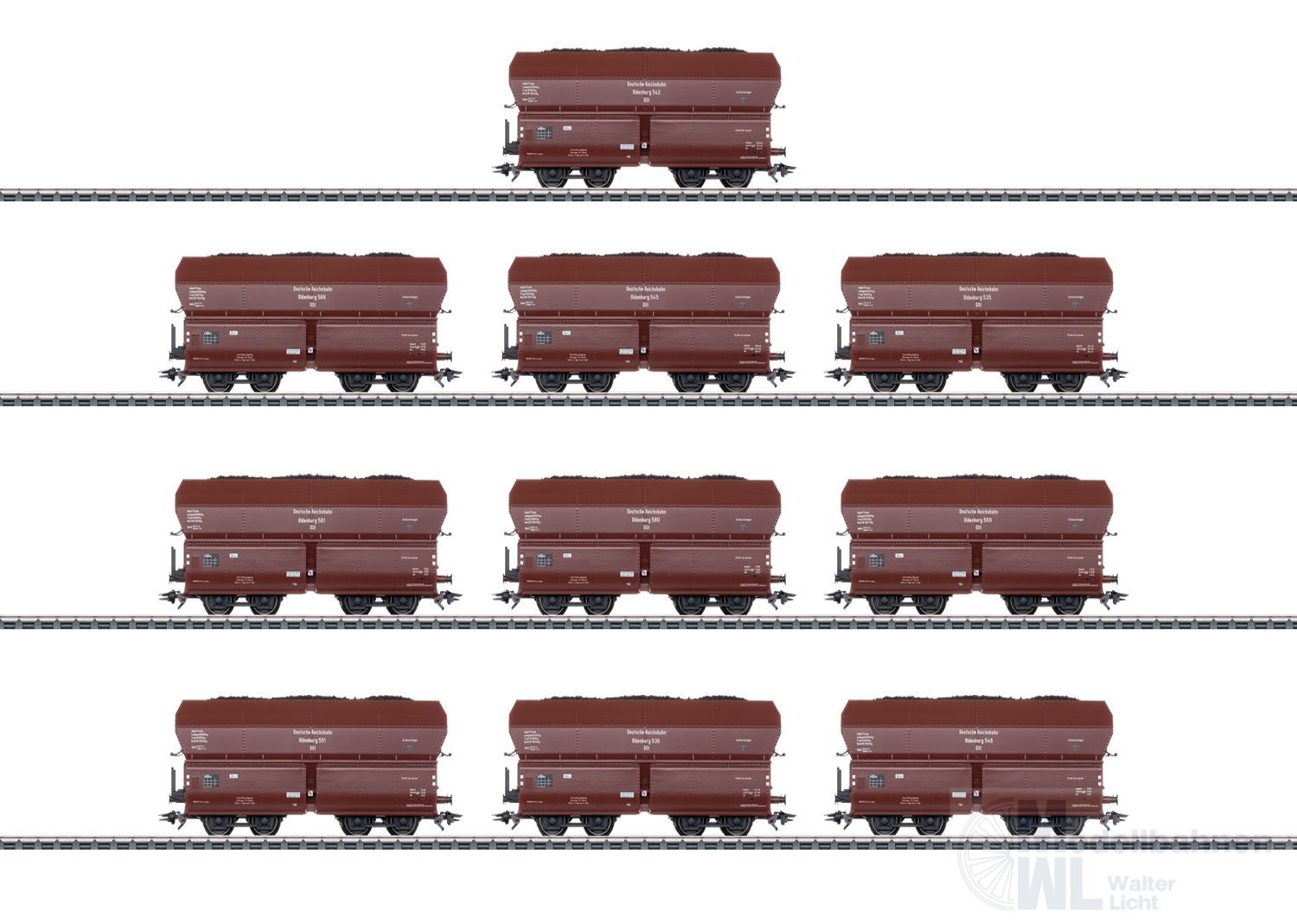 Trix 24266 - PROFI-CLUB Selbstentladewagen-Set DRG Ep.II 10 tlg. H0/GL