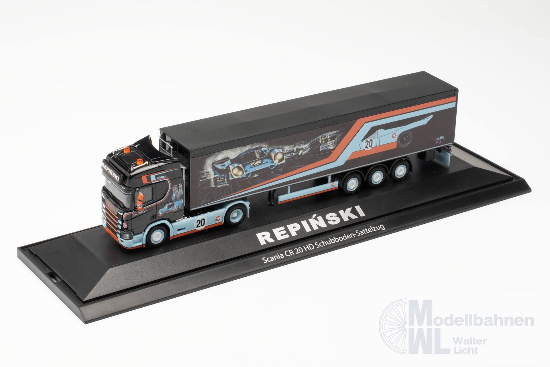 Herpa 122283 - Scania CR 20 Schuboden-Sattelzug Repinsk Le Mans H0 1:87