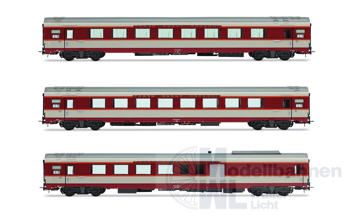 Jouef 4192 - Personenwagen Set SNCF Ep.IV TEE Le Kleber 3.tlg. H0/GL