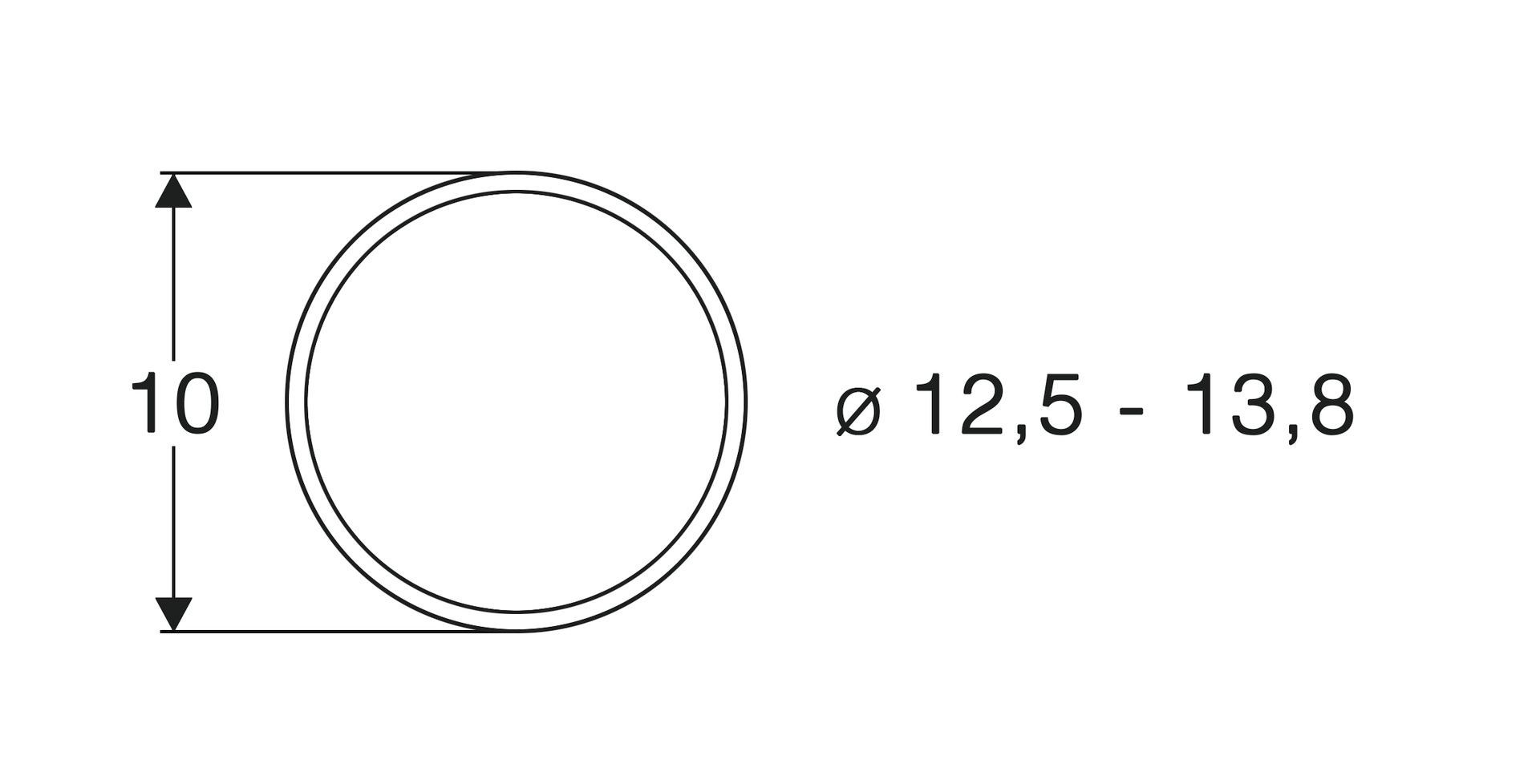 Roco 40066 - Haftreifen 12,5-13,8mm 10 Stück