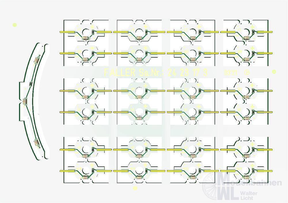 Faller 242317 - Riesenrad-LED-Lichtset N 1:160