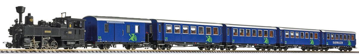 Liliput 140910 - Zugset Murtalbahn 1 Dampflok und 5 Wagen Ep.VI H0e